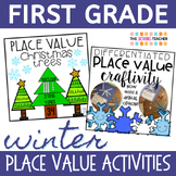 Christmas Place Value Activities for First Grade - Winter Themed