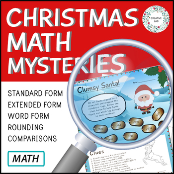 Preview of Christmas Place Value -  Detective Math Mystery Project