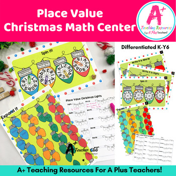 Preview of Christmas Place Value Math Games {Differentiated K-Y6}