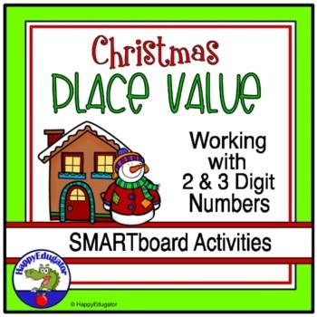Preview of Christmas Place Value SmartBoard Fun - Five Activities