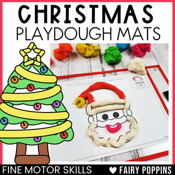 Christmas Playdough Mats - Fine Motor Activities