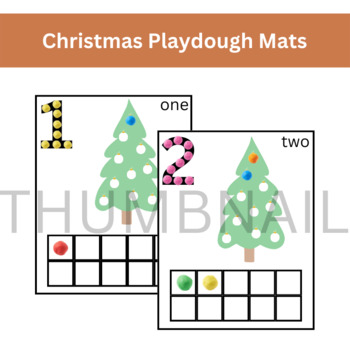 Christmas Playdough Mats Printable, Winter Preschool Printable by MmeMcCann