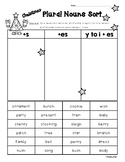 Christmas Plural Endings and Suffixes Sort -- +s, +es or c