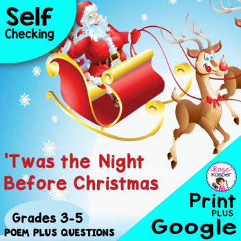 Preview of Christmas Poem - Poetry Comprehension - Twas the Night Before Christmas