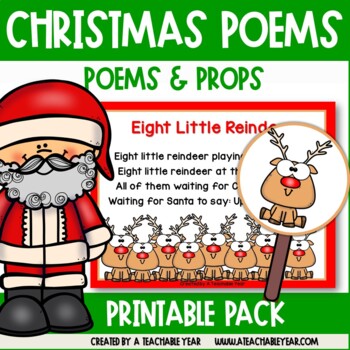 Christmas Poems and Props Great for Preschool and ESL Students | TpT