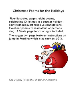Christmas Poems for the Holiday by Tura Reese | TPT