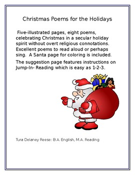 Preview of Christmas Poems for the Holidays