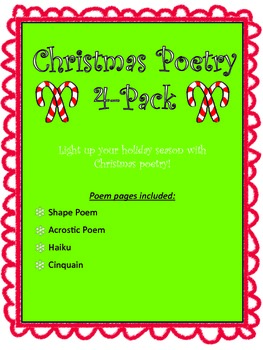 Christmas Poetry! by Life As I Know It | Teachers Pay Teachers