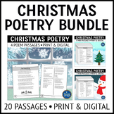 Christmas Poetry Comprehension Passages Bundle