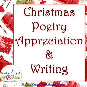 Christmas Poetry Activities & Worksheets, Writing. by Marilyn of all grades