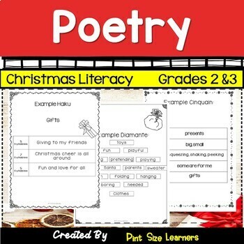 Christmas Poetry Unit | Poetry Writing Unit for December | Christmas Poems