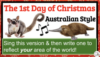 Preview of Christmas Poetry/Song Comprehension Slideshow - Australian 12 Days of Christmas
