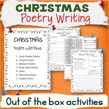 Christmas Poetry Writing Activities - Poem Templates - Print and Digital