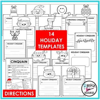 Christmas Poetry Writing- Cinquains by Rockin Resources  TpT