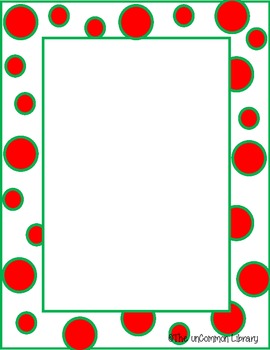 red and green polka dots