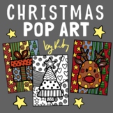 Christmas Pop Art  to Finish or to Color In