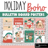Christmas Posters Bulletin Board ll December Posters Boho 