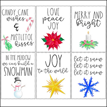 Christmas Posters-Watercolor Christmas Posters by Kinder Pals | TpT