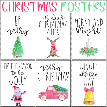 Christmas Posters-Watercolor Christmas Posters Classroom Decor by ...