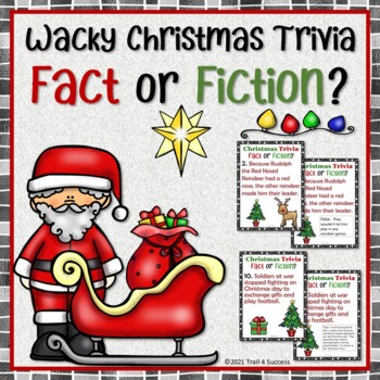 Preview of Christmas PowerPoint Activity and Worksheet Fact or Fiction Fun Christmas Trivia