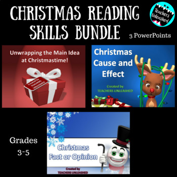 Preview of Reading Skills Bundle Christmas Edition