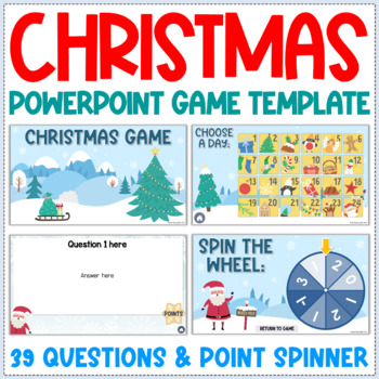 Preview of Christmas PowerPoint Game Template - Editable Review Game PowerPoint Template