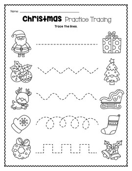 Preview of Christmas Pre-K Worksheets