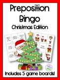 Christmas Preposition Bingo