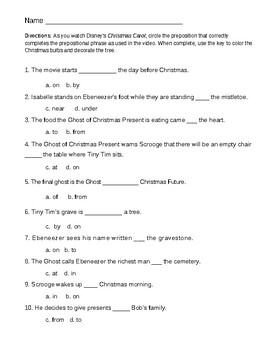 Christmas Preposition Review by Epiphonema | Teachers Pay Teachers