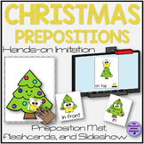 Christmas Prepositions Hands-on Flashcards and Slideshow S