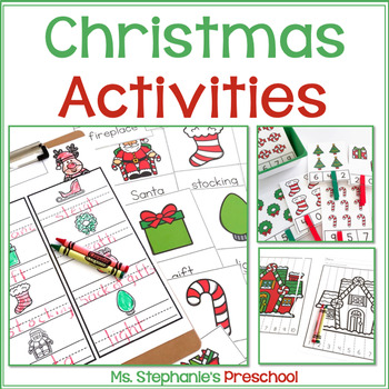 Christmas Preschool Activities by Ms Stephanie's Preschool | TPT