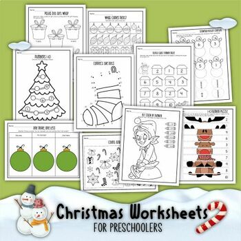 Christmas Preschool Activities Printable Set by Sarah Lyn Gay | TPT