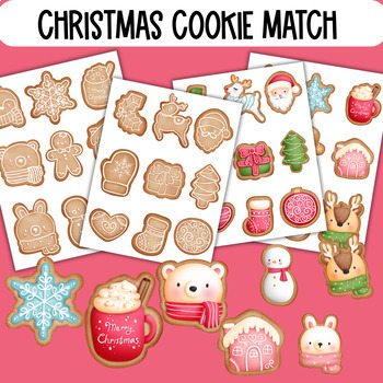 Preview of Christmas Preschool Activity,Cookie Match Toddler Activity,Preschool Worksheets