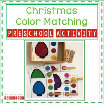 Preview of Christmas Preschool Color Activity
