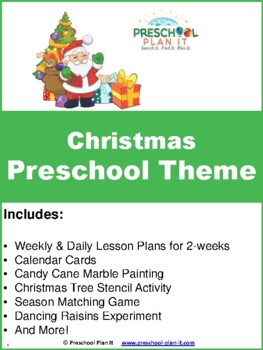 Preview of Christmas Preschool Theme Unit