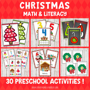 Christmas Preschool Unit - Math and Literacy Centers by Pinay ...