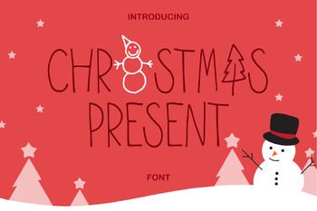 Preview of Christmas Present Font, Christmas Festive Display Font