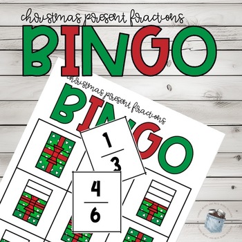 Preview of Christmas Present Fractions Bingo Game