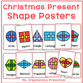 Preview of Christmas Present Shape Posters
