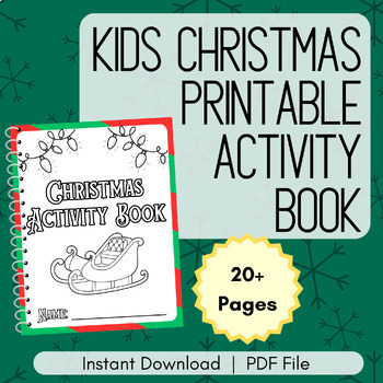 Christmas Printable Activity Book || Mazes, Coloring Pages, Word Search ...