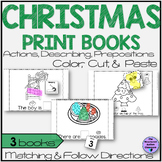 Christmas Printable Books Actions, Describing, Preposition