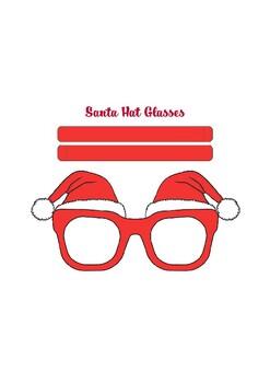 Christmas Printable Glasses by The Happy Class Goals | TPT