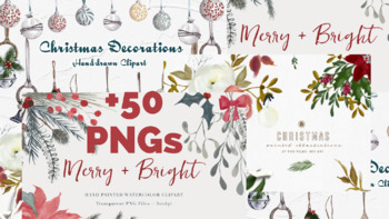Preview of Christmas Printable Paint Bundle Pack +50 PNG Class Decoration & More