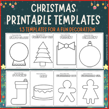 Christmas Printable Templates by Smartkids worksheets | TPT