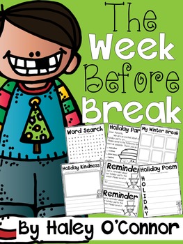 Preview of Printables and Activities to Use Before Winter Break