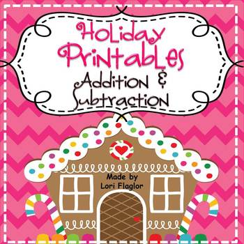 Preview of Christmas Printables- Addition & Subtraction with Regrouping