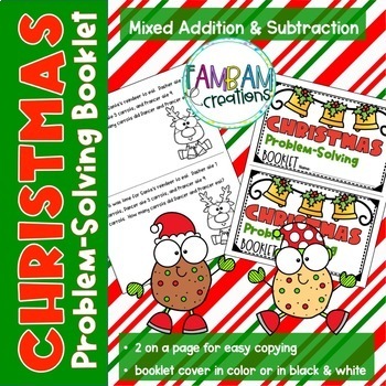 Christmas | Problem-Solving Booklet | Mixed Addition & Subtraction (0-20)