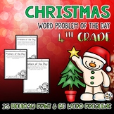 Christmas Word Problem of the Day for 4th Grade