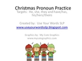 Christmas Pronoun Practice