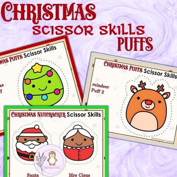 Scissors Skills - Christmas Scissors Practice - Give The Elves a